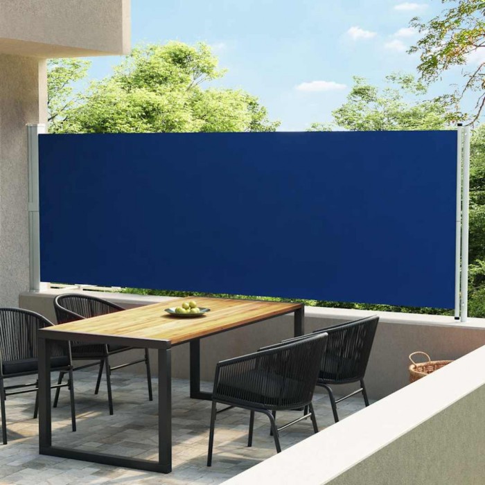 vidaXL Copertină laterală retractabilă de terasă, albastru, 600x160 cm 313377