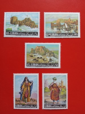 LIBAN, MONUMENTE/ARTĂ - SERIE COMPLETĂ MNH foto