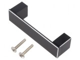 Suport aluminiu negru 30mm x 111mm x 25mm cu manetă