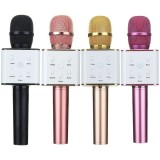 Microfon Karaoke Wireless Q7, Bluetooth, Boxe Incorporate, Acumulator 2600mAh, USB, Functie Inregistrare, Geanta Transport