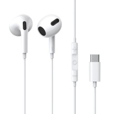 Casti Audio Type-C cu Microfon, 1.1m - Baseus Encok C17 (NGCR010002) - White foto