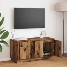 vidaXL Cabinet TV cu LED Lemn Vechi 100 x 38 x 49 cm Lemn compozit