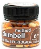 Method Dumbell Carp Baits Addicted, Ciocolata Portocala, Galben Alb, 6mm