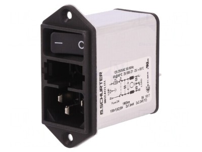 Conector de Alimentare AC 4A 250VAC IEC 60320 foto