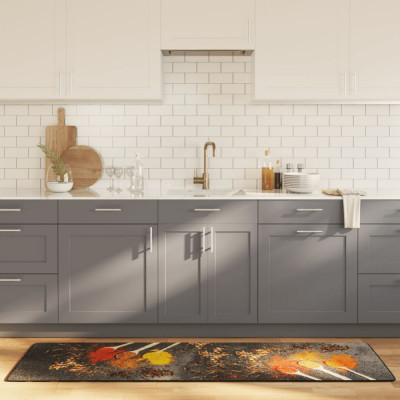 vidaXL Covor bucătărie, multicolor, 60x180 cm, lavabil, anti-alunecare foto