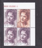 ROMANI CELEBRI I--SOFIA IONESCU OGREZEANU BLOC DE 4 CU VIGNETA--2018 MNH, Oameni, Nestampilat