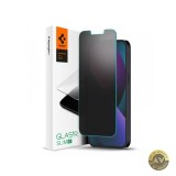 Folie de protectie Ecran Privacy Spigen Slim pentru Apple iPhone 16e / 14 / 13 Pro / 13 Sticla securizata Full Glue AGL03393