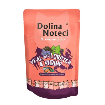 Dolina Noteci Superfood Cat Veal with Lobster &amp;amp;amp; Shrimp 85 g foto