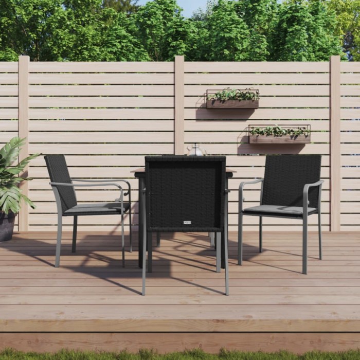 vidaXL Set mobilier de grădină cu perne, 5 piese, poliratan și oțel 3186956