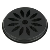 Suport metalic pentru spirala anti tantari, Negru cu model floare, &Oslash;15x2cm, CMCLASS