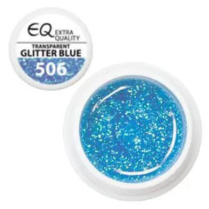 Gel UV Extra quality &amp;ndash; 506 Transparent Glitter Blue, 5g foto