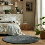 Cumpara ieftin Covor Fluffy Washable Gri 180X180 cm, rotund, Flair Rugs