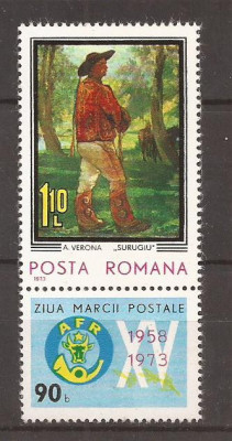 LP 834 Romania -1973- ZIUA MARCII POSTALE ROMANESTI - SURUGIU, nestampilat foto