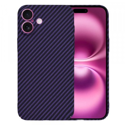 Husa pentru Apple iPhone 16 Plus, Techsuit, Carbonite FiberShell, Mov foto