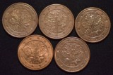5 euro cent Germania - 2002 A,D,F,G, J