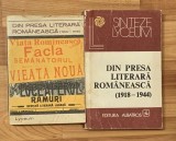 Set 2 carti Din presa literara romaneasca (1900-1918) si (1918-1944)