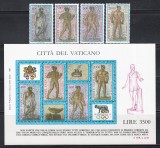 Vatican 1987 - Expoziția de timbre &quot;Olimphilex 87&quot;, Serie + Bloc, MNH