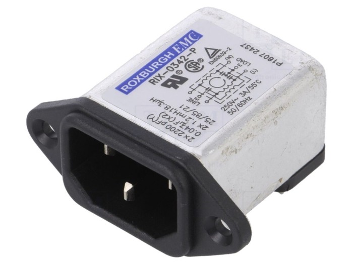 Conector alimentare AC C14 3A 250VAC