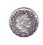 Mondea Elvetia 20 rappen 2011, stare foarte buna, curata, Europa, Cupru-Nichel