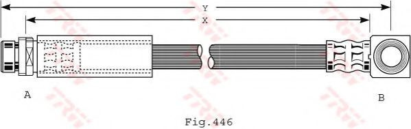 Conducta / cablu frana FORD MONDEO II Combi (BNP) (1996 - 2000) TRW PHD475