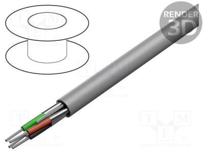 Cablu litat 2x2x22AWG PVC gri 305m BELDEN foto