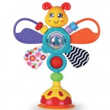 Jucarie zornaitoare Montessori interactiva, Fluture cu sistem de prindere de masa sau scaun, activitati diferite, +6 luni, NippleBaby