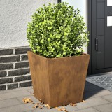 VidaXL Jardiniere de grădină 2 buc 40x40x40 cm Oțel pentru intemperii
