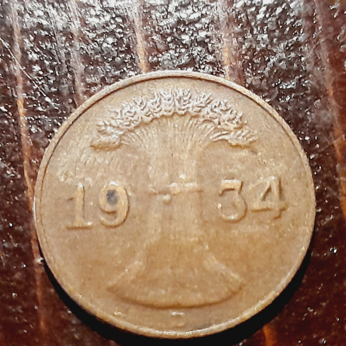 Germania 1 reichspfennig 1934 D