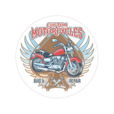 Abtibild &amp;quot;CUSTOM MOTORCYCLES&amp;quot; Cod: TAG 035 / T2 Automotive TrustedCars foto