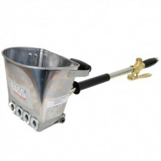 Pistol pneumatic cu rezervor, pentru tencuit Bass BS-4543, Inox, 9 Bar, 500 l/min foto