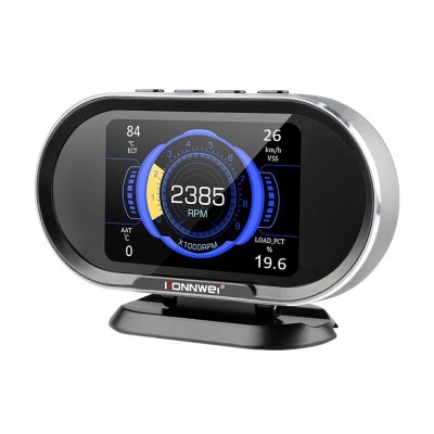 Display Konnwei KW206, OBD2, Ecran HUD LCD 3.2&amp;quot;, Test 0-100, 92 Date Afisate, Afisare/Stergere Erori, Luminozitate Automata, Auto Sleep foto