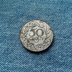 1q - 50 Groszy 1938 Polonia / moneda ocupatie germana WW2 / an unic de batere