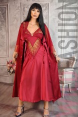 V575-81 Set 2 piese lenjerie eleganta-sexy de seara din desu si halat