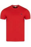 Tricou Barbati U.S. Polo Assn. Mick Rosu Bumbac Logo Piept Guler Rotund