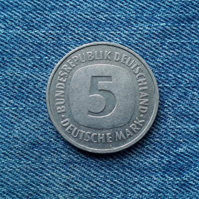2k - 5 Deutsche Mark 1985 D Germania marci RFG foto