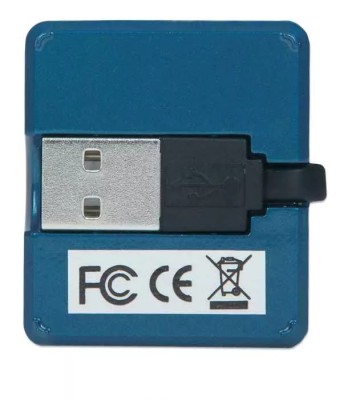 HUB mini USB 2.0 cu 4 porturi albastru 160605 Manhattan foto