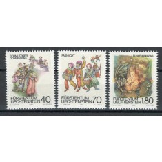 Liechtenstein 1983 818/20 MNH nestampilat - Obiceiuri, carnaval