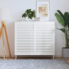 VidaXL Uși lamelare, 2 buc., alb, 99,3x59,4 cm, lemn masiv de pin