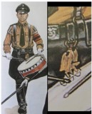 Suport vintage centura pentru toba Germania WWII