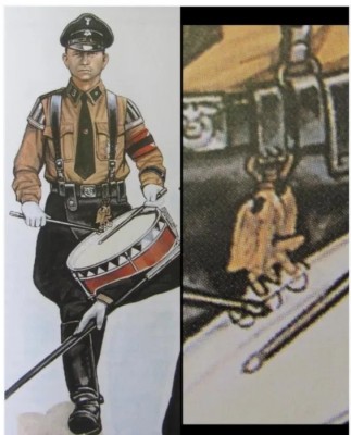 Suport vintage centura pentru toba Germania WWII foto