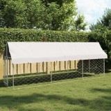 Gossi padoc pentru caini de exterior, cu acoperis, 400x100x150 cm