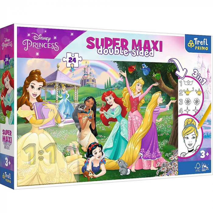 PUZZLE TREFL PRIMO 24 SUPER MAXI DISNEY PRINTESELE FRICITE