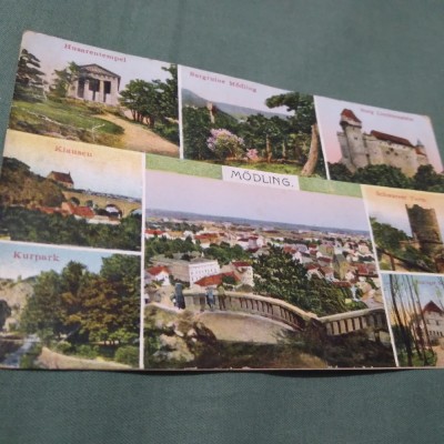 CARTE POSTALA 1925 CIRCULATA DIN MODLING IN ROMANIA foto