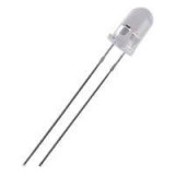 LED 3mm alb rece 12V 3000/4200mcd 30 grade Parte frontala convex OPTOSUPPLY OSW5DK3131A-12V