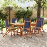 vidaXL Set mobilier de grădină, 7 piese, lemn masiv acacia/textilenă 3279303