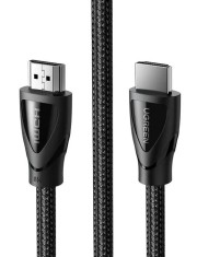 CABLU video Ugreen, &amp;quot;HD140&amp;quot; HDMI (T) la HDMI (T), HDMI 2.1, 8K la 60Hz, lungime 3m, braided, negru &amp;quot;80404&amp;quot; (timbru verde 0.08 lei) - 6957303884049 foto