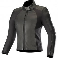 Geaca Moto Piele Dama Alpinestars Stella Vika V2 Leather Jacket, Negru, Marime 48