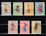 A12 S1 3 - Timbre foarte vechi - Angola - costume populare bastinase