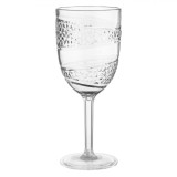 Pahar Vin Plastic Transparent, Dungi Diamond, Capacitate 0,37L, Dimensiuni 8x20cm, Oem