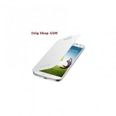 Husa piele Samsung I9500 Galaxy S4 EF-FI950BW alb Original foto